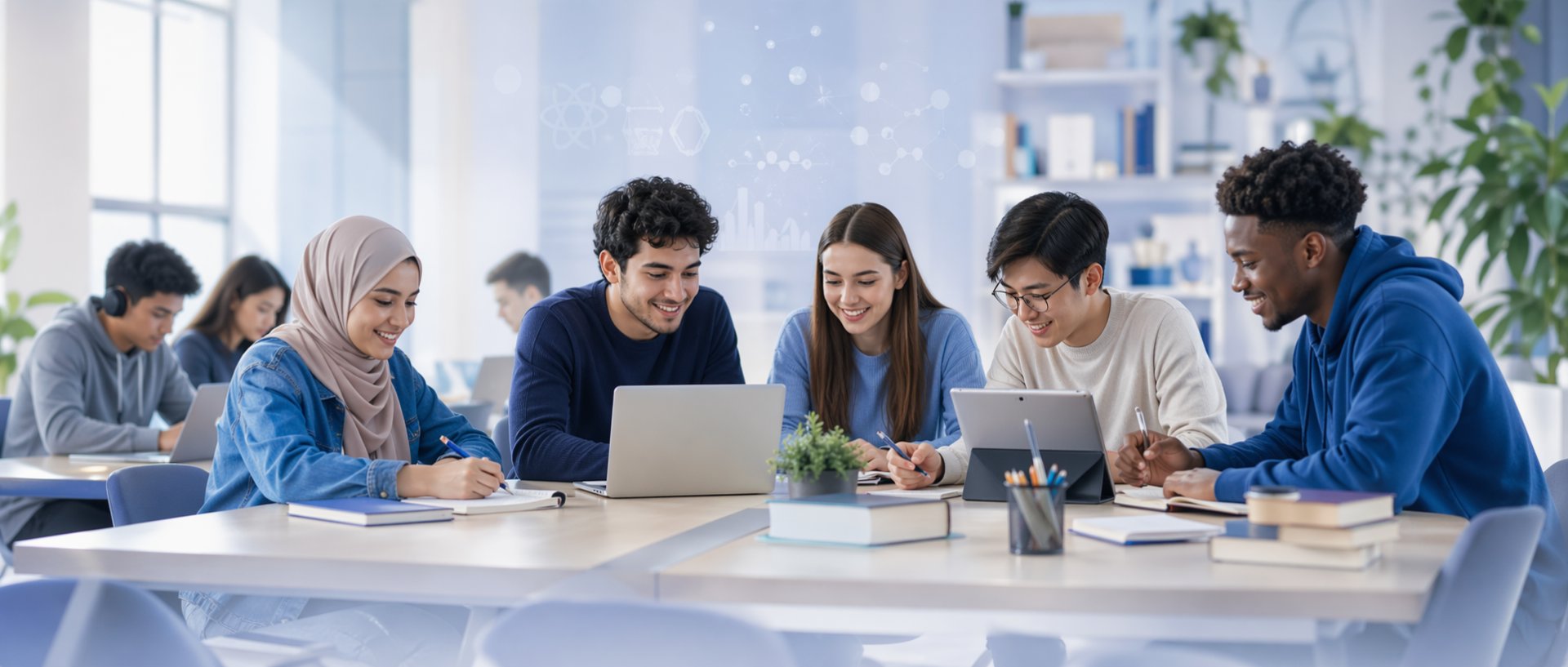Students learning together